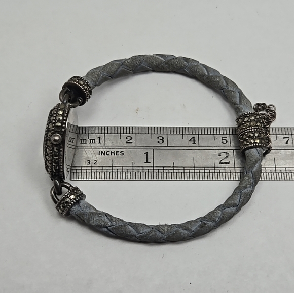 Ecclissi Sterling Silver Heart Watch Marcasite Bracelet MOP Dial New Battery 925 - Picture 9 of 11